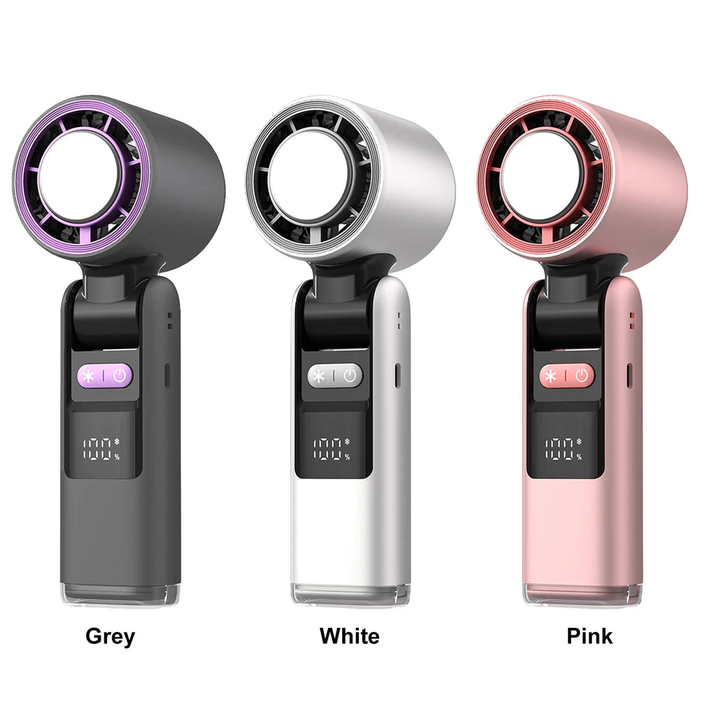 Cooler Fan 100 Wind Speeds Rechargeable 4000mAh Battery W Digital