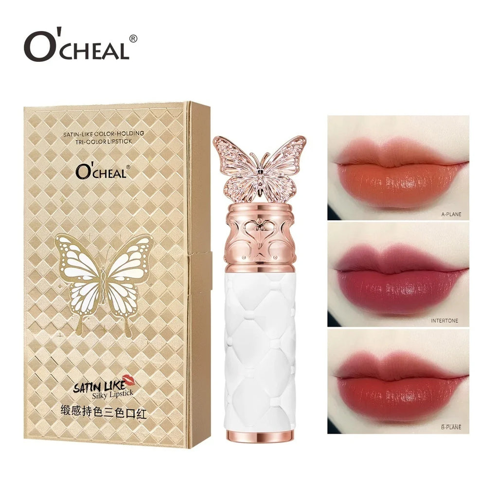 OCHEAL 3-in-1 Velvet Matte Lipstick | Butterfly Shape, Long Lasting