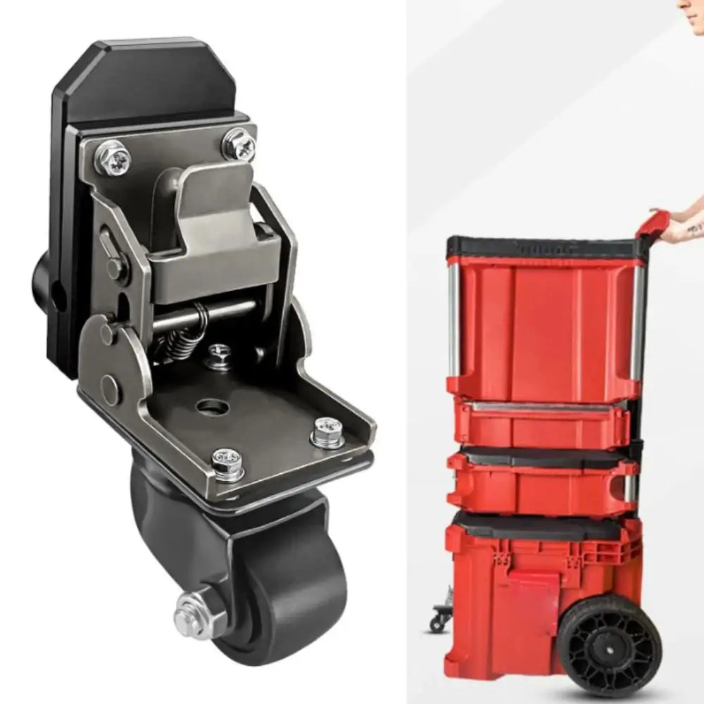 Stainless Steel Toolbox Caster Wheels – 200 lbs Foldable
