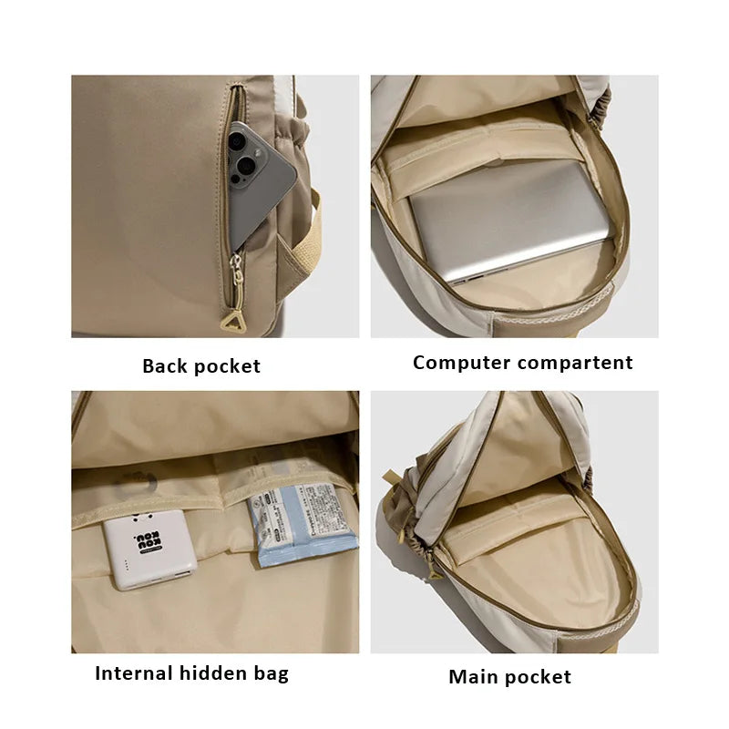 Large Capacity Unisex School Backpack – Multi-Pocket Student Bag