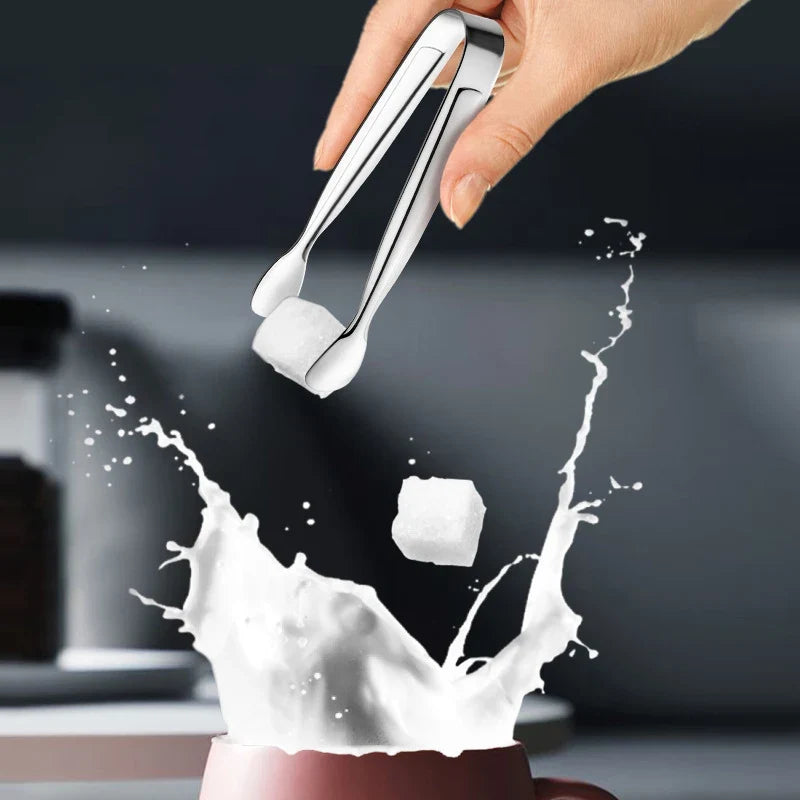 Stainless Steel Mini Food Clips – Sugar Cube & Dessert Tongs