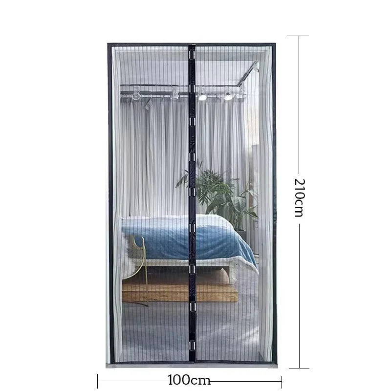 Magnetic Auto-Close Mosquito Screen Door Mesh Curtain
