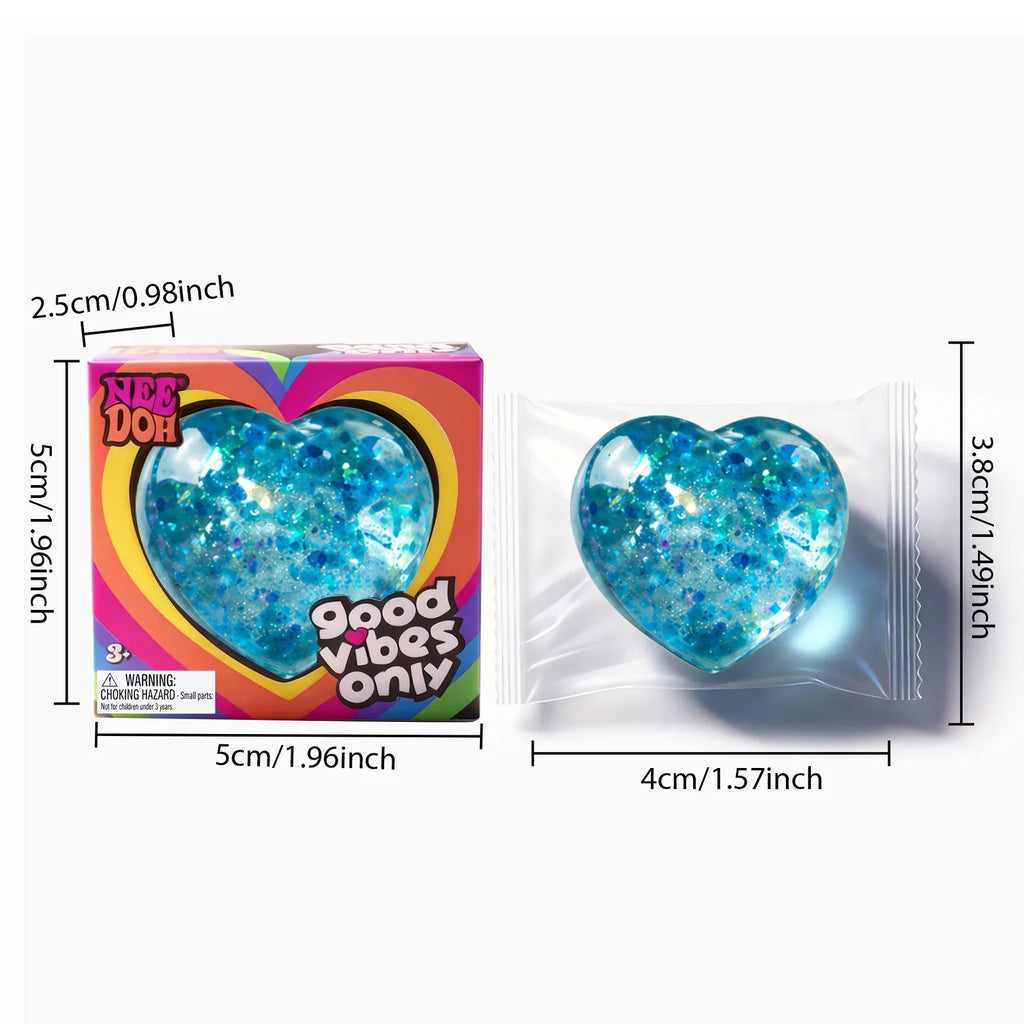 Squeeze Heart Squishy Fidget Toy | Soft TPR Sensory Ball Gift