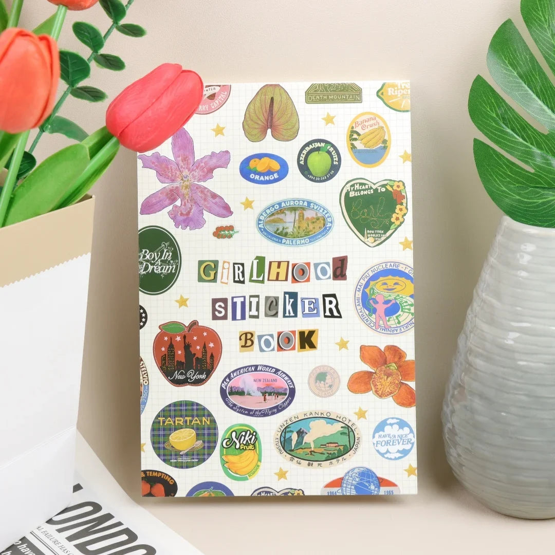 Girlhood Sticker Book Fruity Icons Pastel Letters Tickets DIY