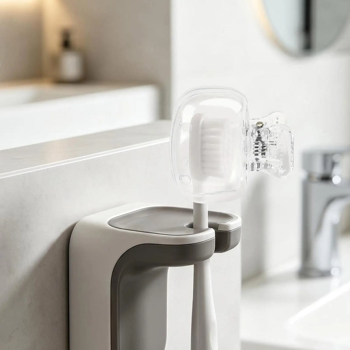 Clip-On Dustproof Toothbrush Cover Cap for Travel & Home