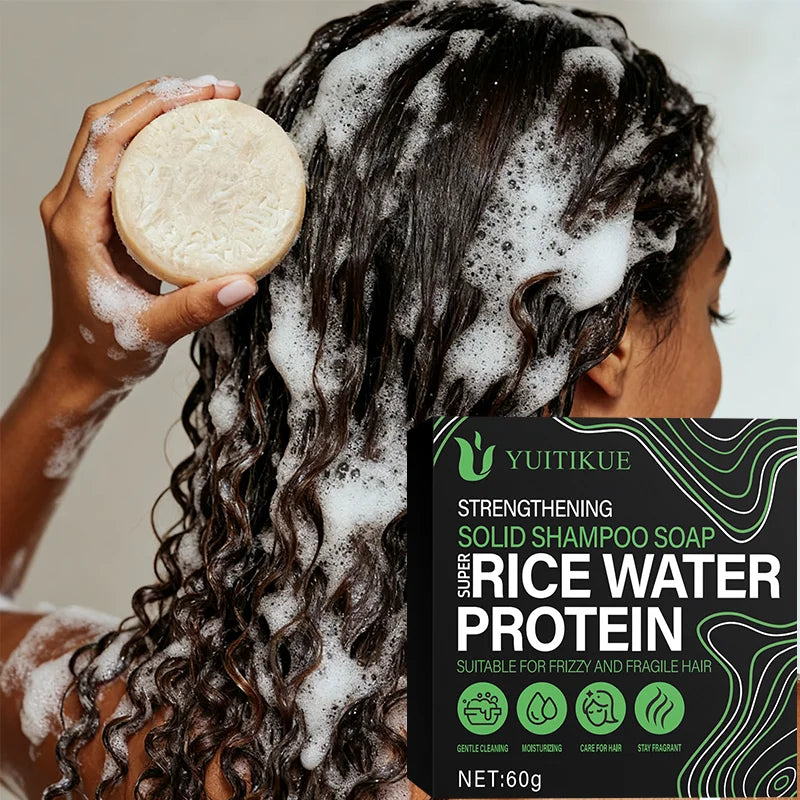 Rice Protein Shampoo Bar – Frizzy & Fragile Hair, 60g