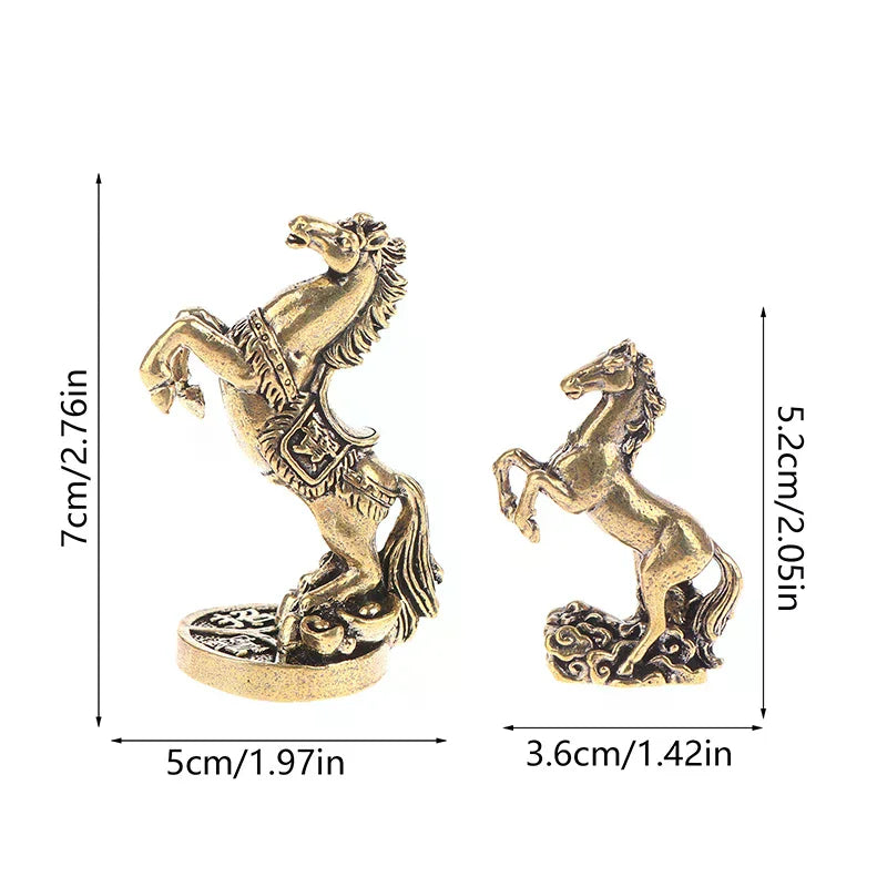 Bronze Horse Desktop Decoration Living Room Tea Table Sculpture Metal