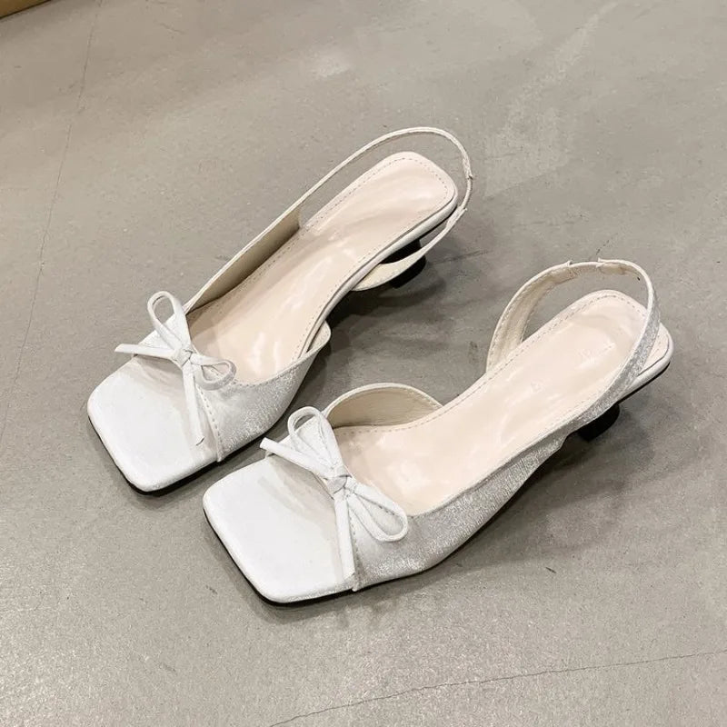 Women's Butterfly-Knot Slingback High Heel Sandals | Party Shoes