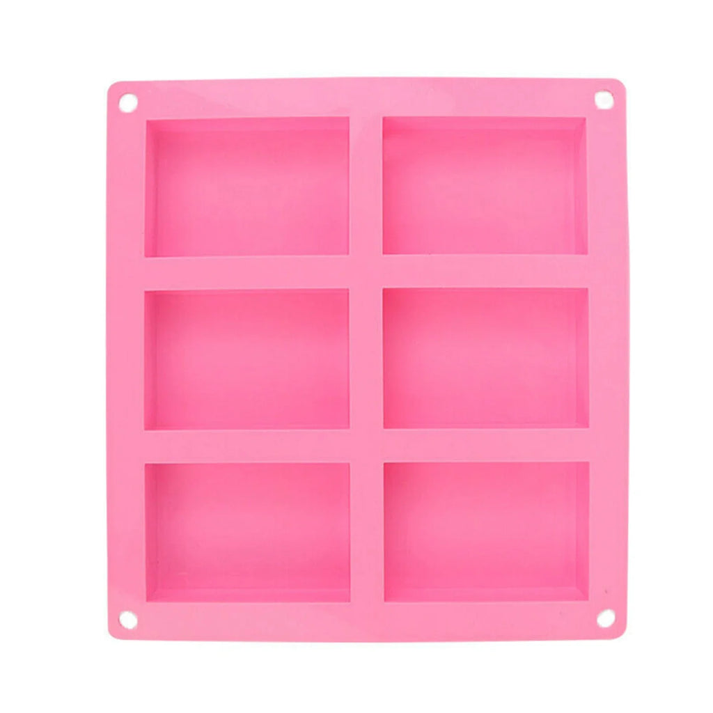 6-Cavity Silicone Soap & Baking Mold – Non-Stick Reusable