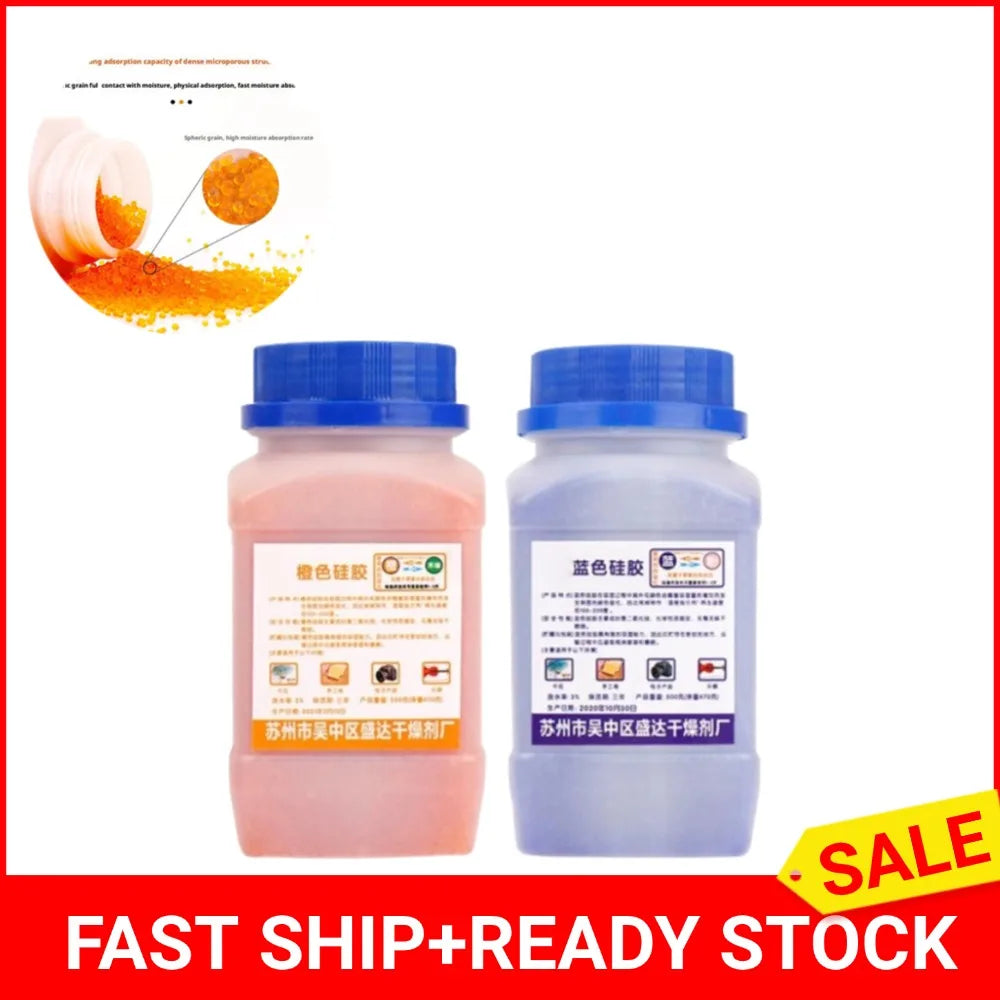 500g Reusable Silica Gel Desiccant – Color-Change Moisture Absorber