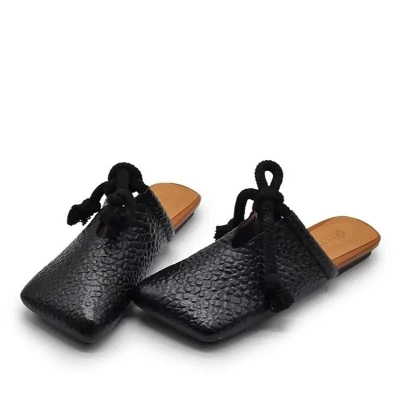 Women's Square Toe Block Heel Sandals – Summer Slip-On