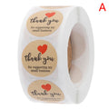 500 Thank You Stickers – Round Kraft Paper Seal Labels Roll