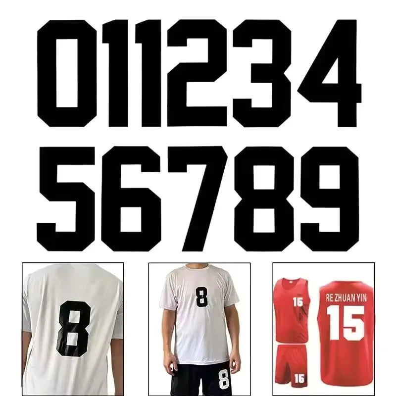 10-Piece Iron-On Number Patches | Heat Transfer PU Vinyl Set
