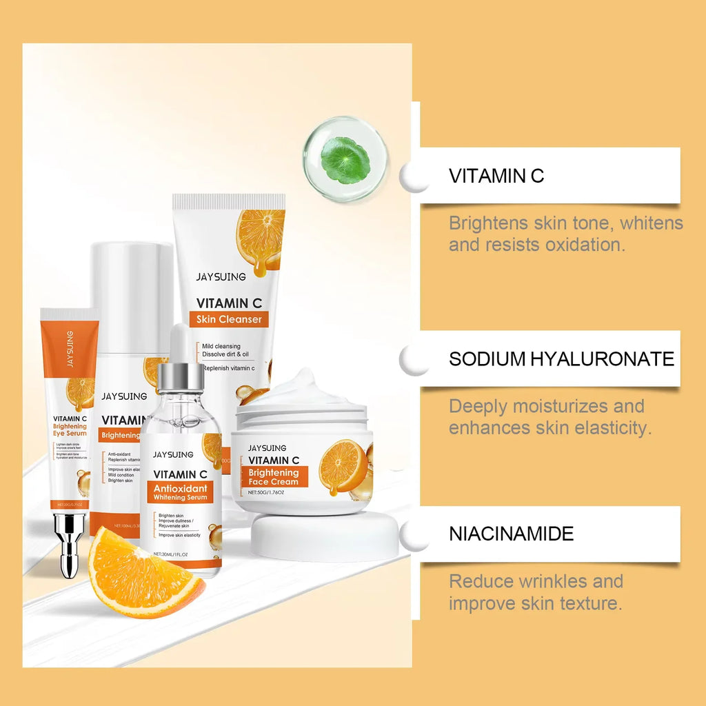 Vitamin C Skincare Set – Serum, Cleanser, Toner & Eye Cream
