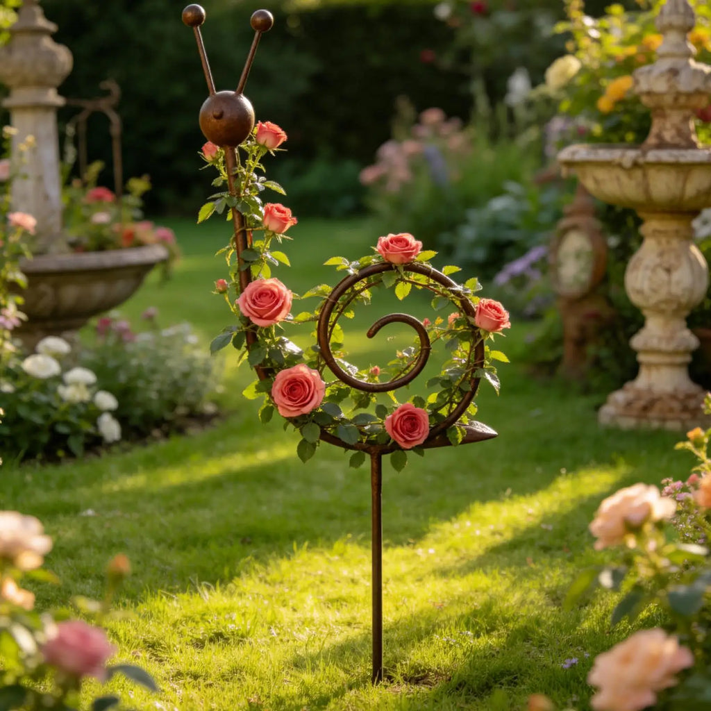 Snail Shape Metal Garden Stakes – Vintage Vine Climbing Support