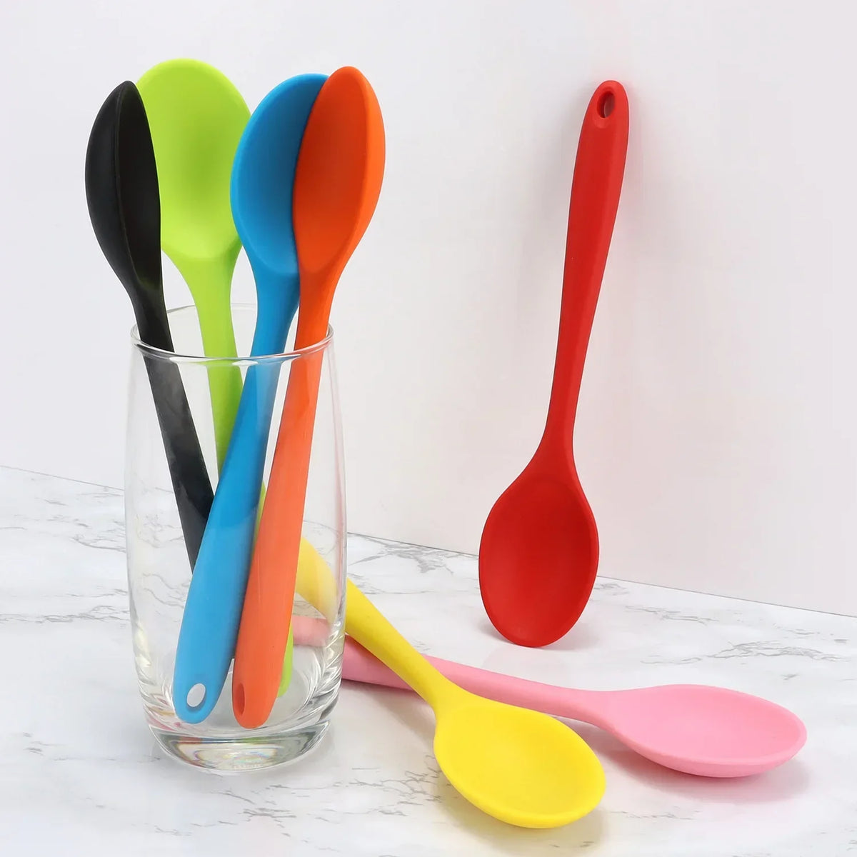 Silicone Soup Spoon – Nonstick-Safe Kitchen Mixing Ladle