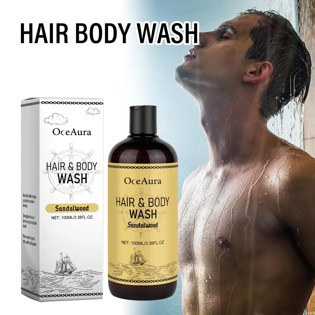 OceAura 2-in-1 Men's Shampoo & Body Wash – Moisturizing Cleanser