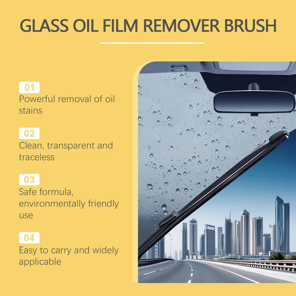 Car Glass Cleaning Brush – Oil Removal & Rain Repellent Coating
