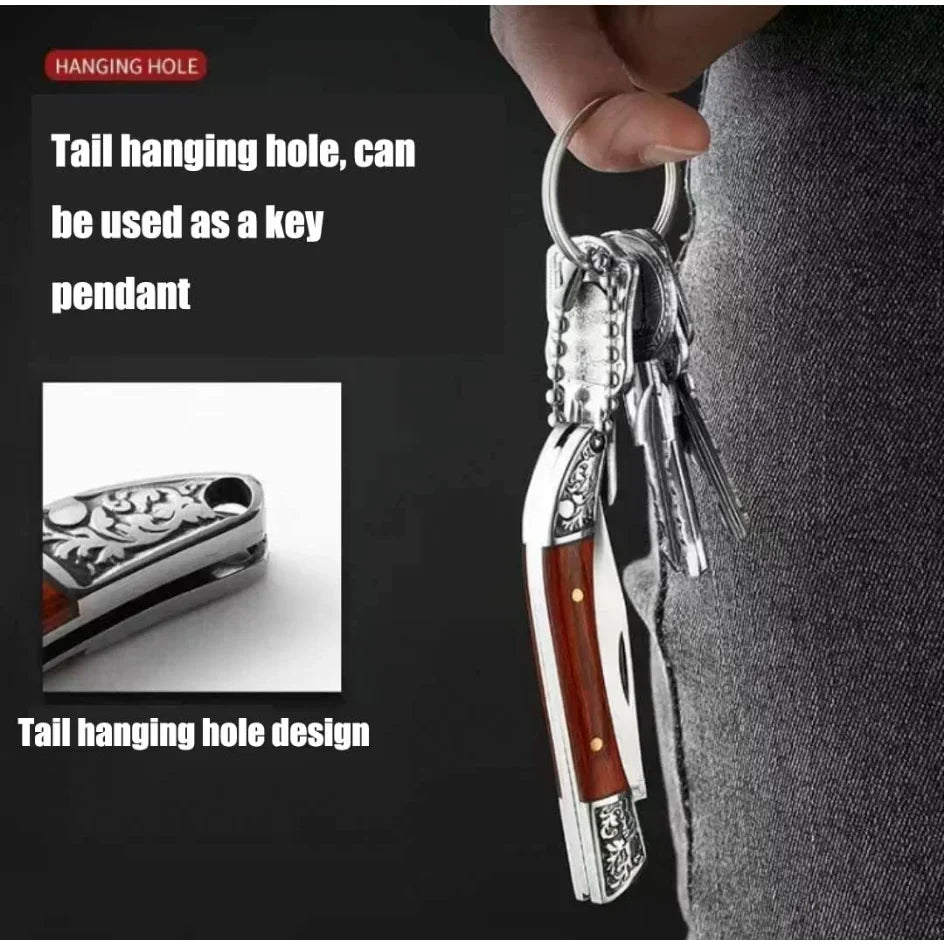 Mini Folding Pocket Knife – Stainless Steel Keychain Fruit Knife