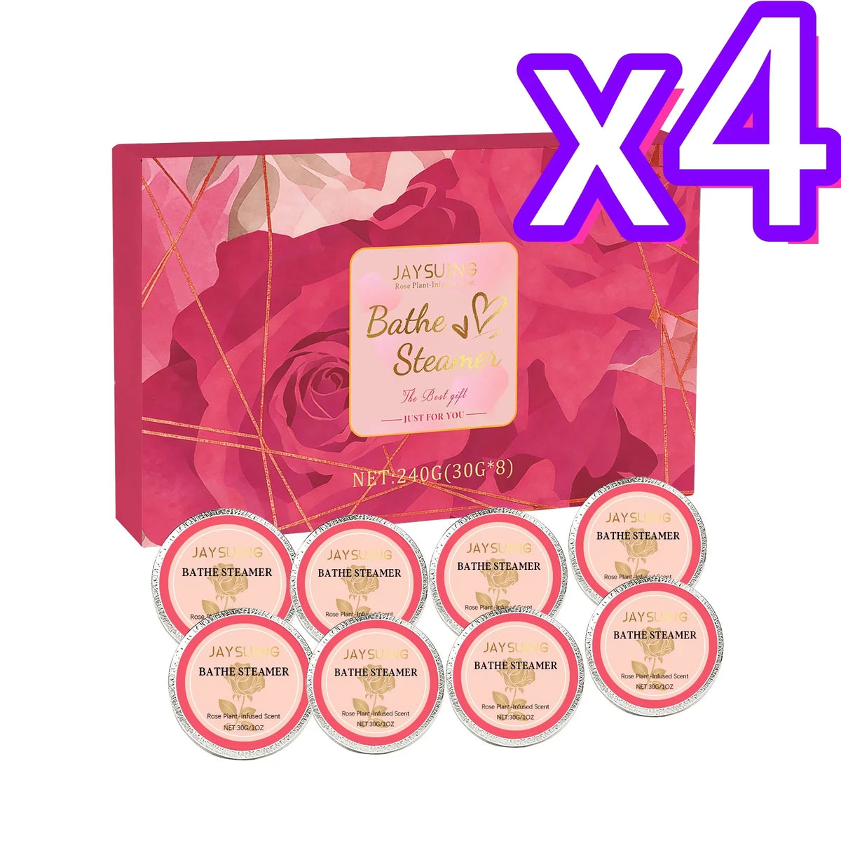 Jaysuing Rose Aromatherapy Shower Tablets 8pc | Shower Steamers