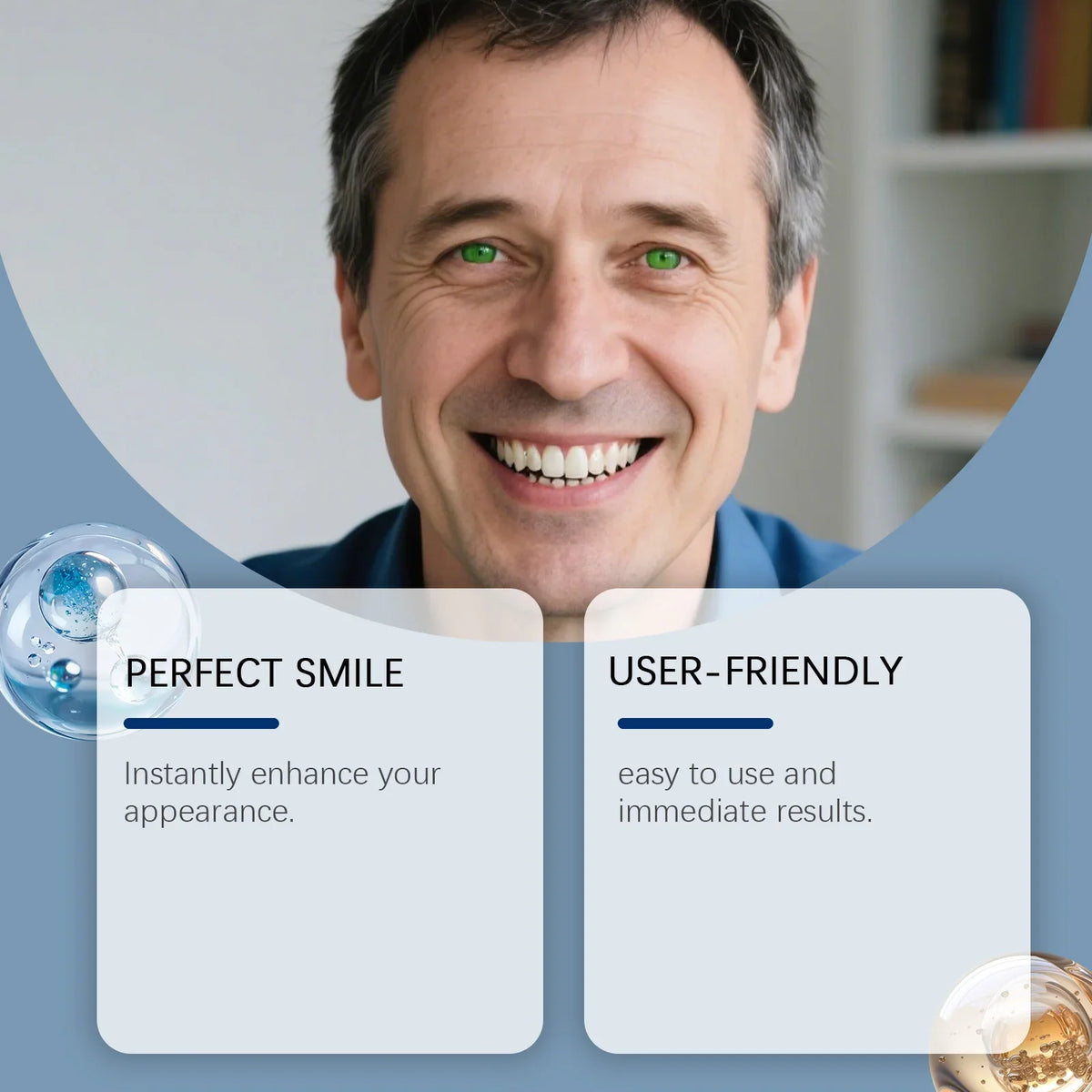 Natural Smile Denture Decoration Set – Upper & Lower + Adhesive