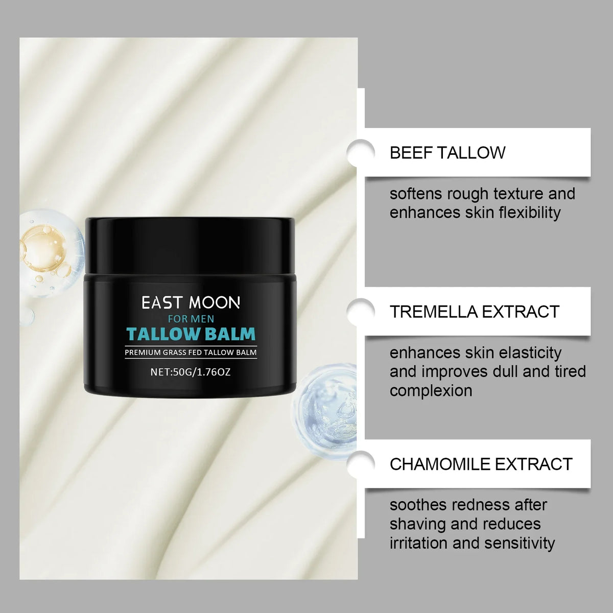 Men's Tallow Face Cream – Firms, Moisturizes & Smooths Skin