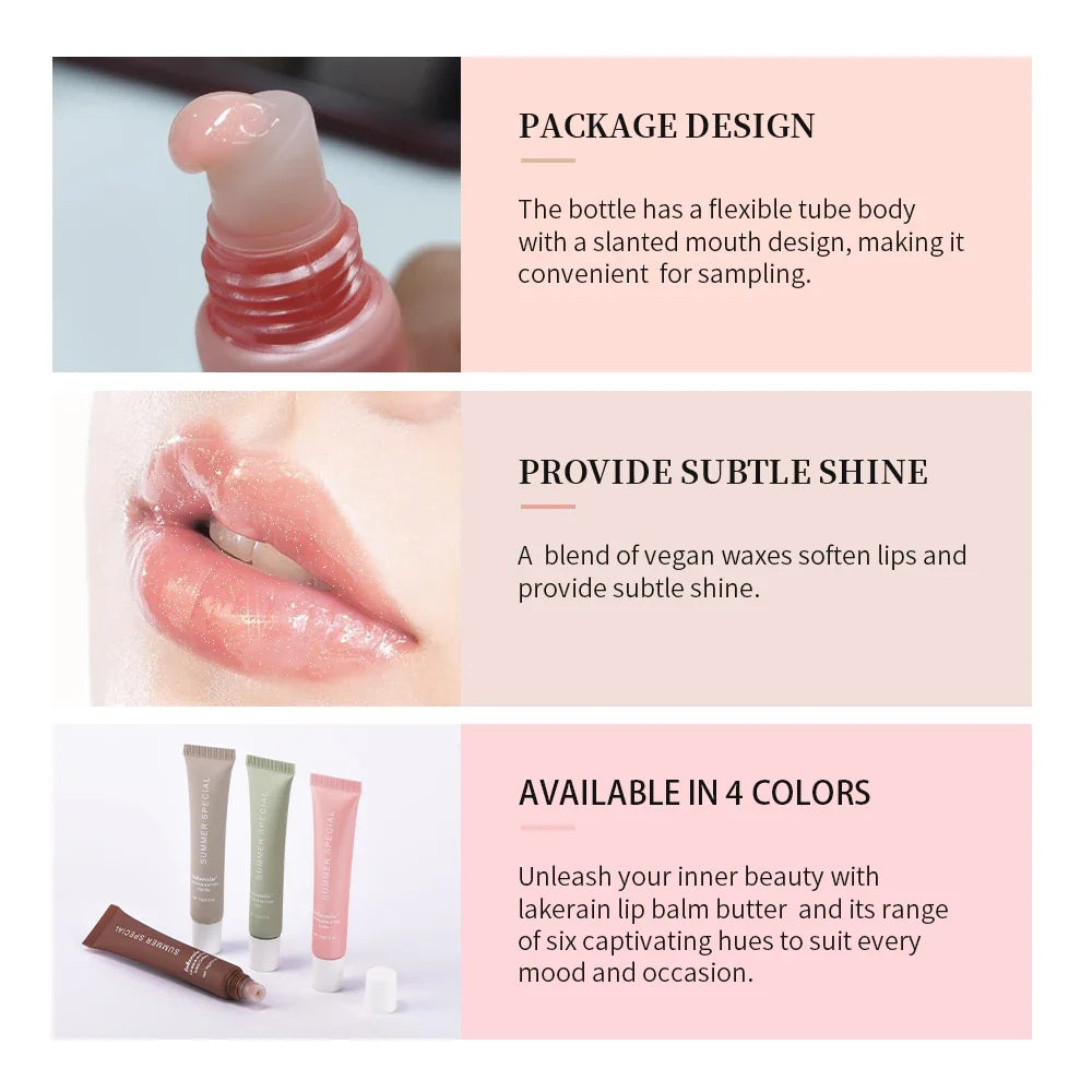 Moisturizing Lip Butter Balm – Hydrating Glossy Lip Oil Stick