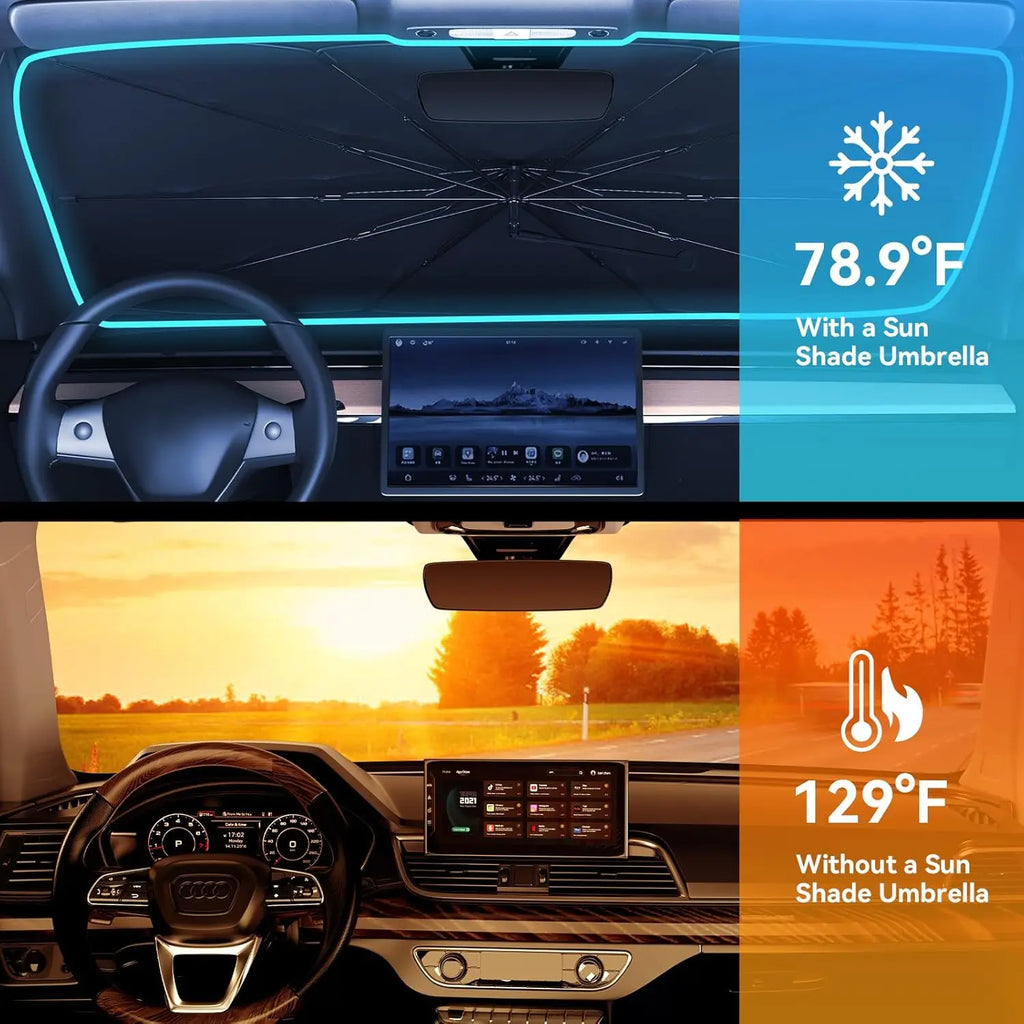 Foldable Car Windshield Sunshade for SUV, Sedan & Van