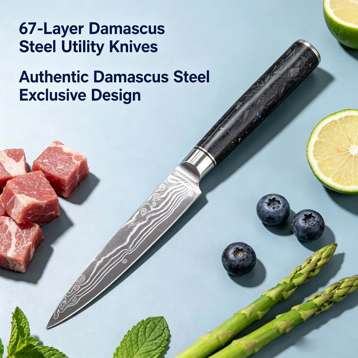 Damascus Steel 67-Layer Chef Knife – Sharp Kitchen Utility