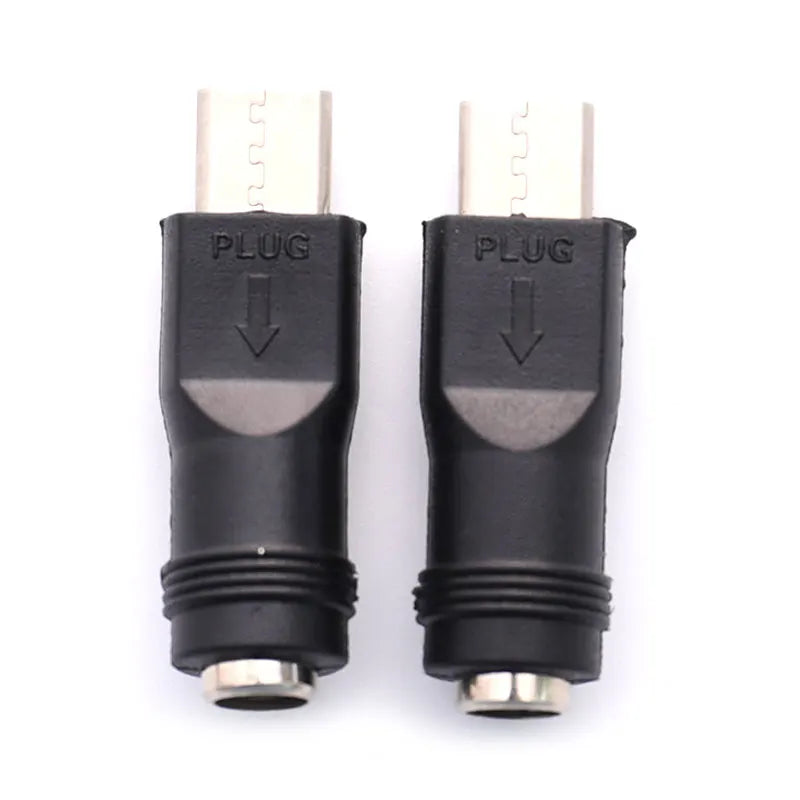 DC 5.5x2.1mm Female to USB Type-C Male Power Adapter Converter
