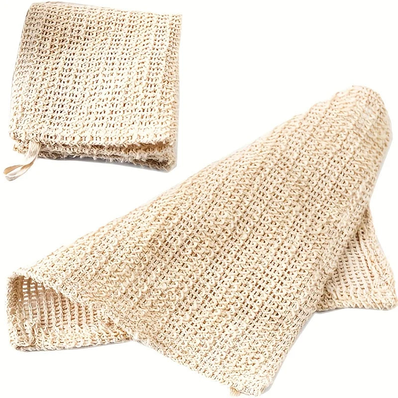 Cotton & Linen Exfoliating Scrub Towel | Face & Body Bath Cloth
