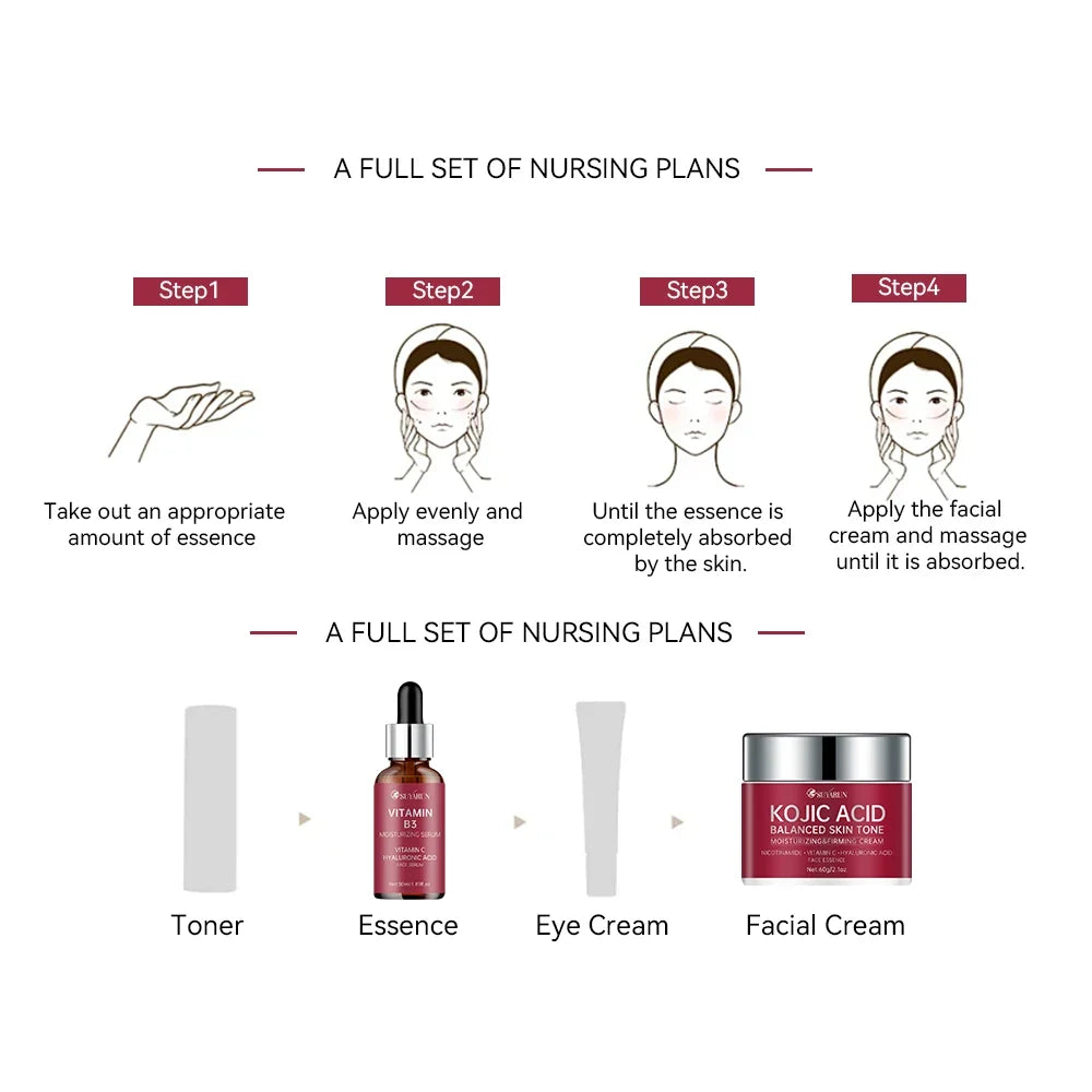 Kojic Acid Cream & Vitamin B3 Serum Set – Brightening Duo
