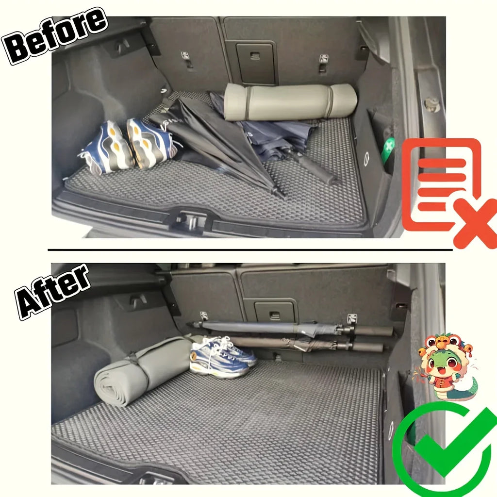 Car Umbrella Hooks – No-Drill Seat Back Trunk Hangers 2-Pack