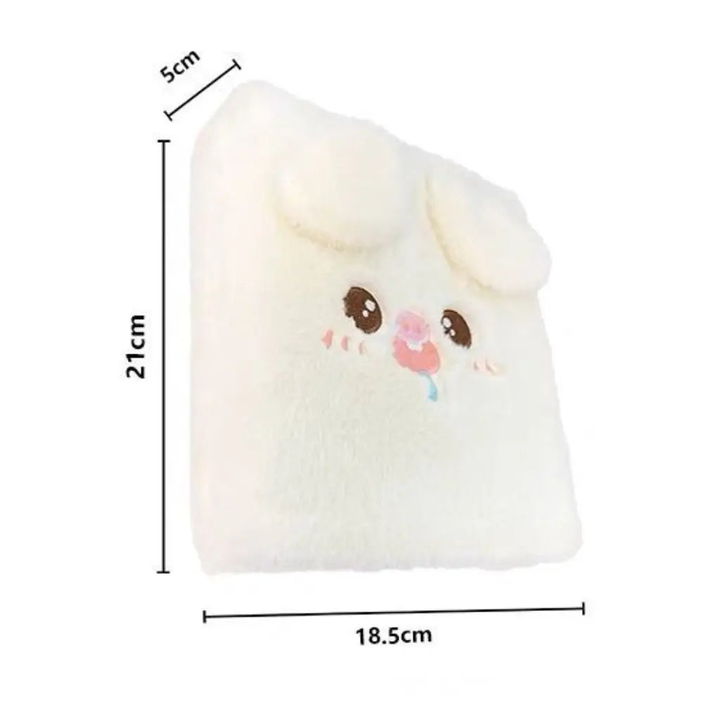 A6 Fluffy Plush Photocard Binder – Cartoon Bear & Dog Album