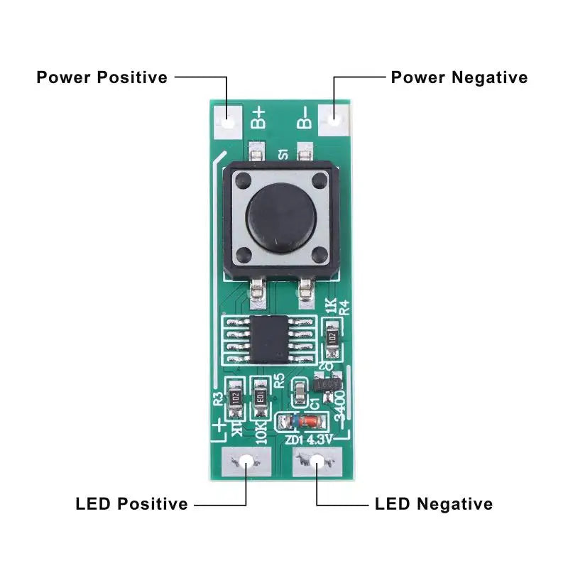 DC 3V–12V LED Flashing Module | Tail Light Flasher DIY Circuit