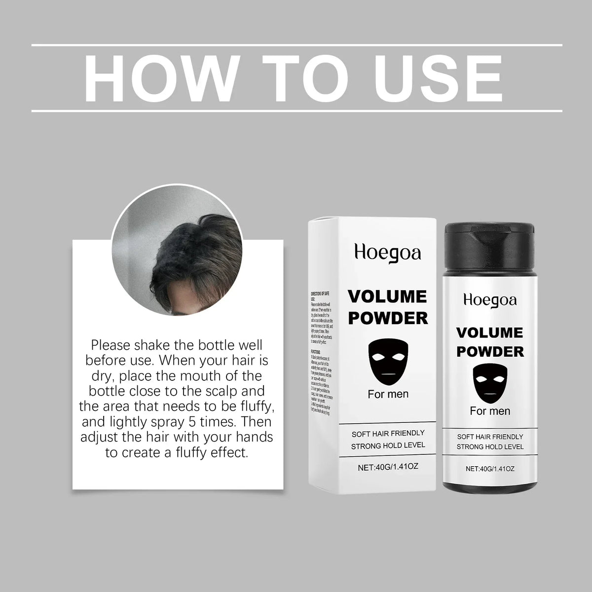 HOEGOA Volumizing Hair Powder – Oil Control & Volume Boost