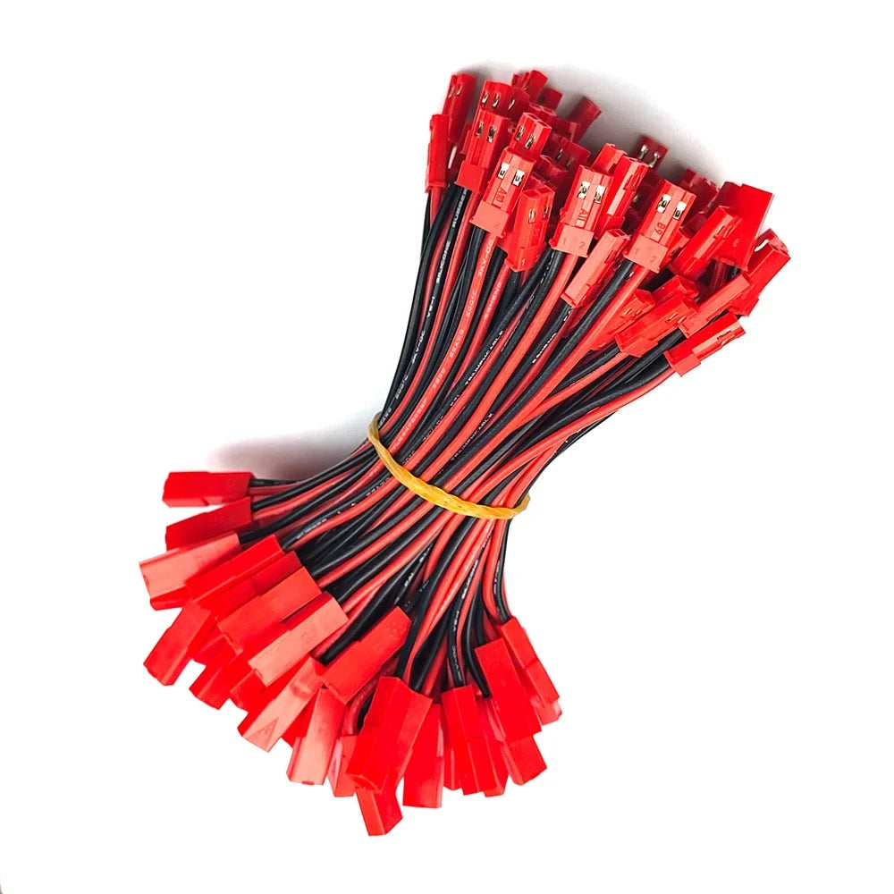 RC Model JST 2-Pin Male Female Connector Plug 22AWG Soft Silicone 2p