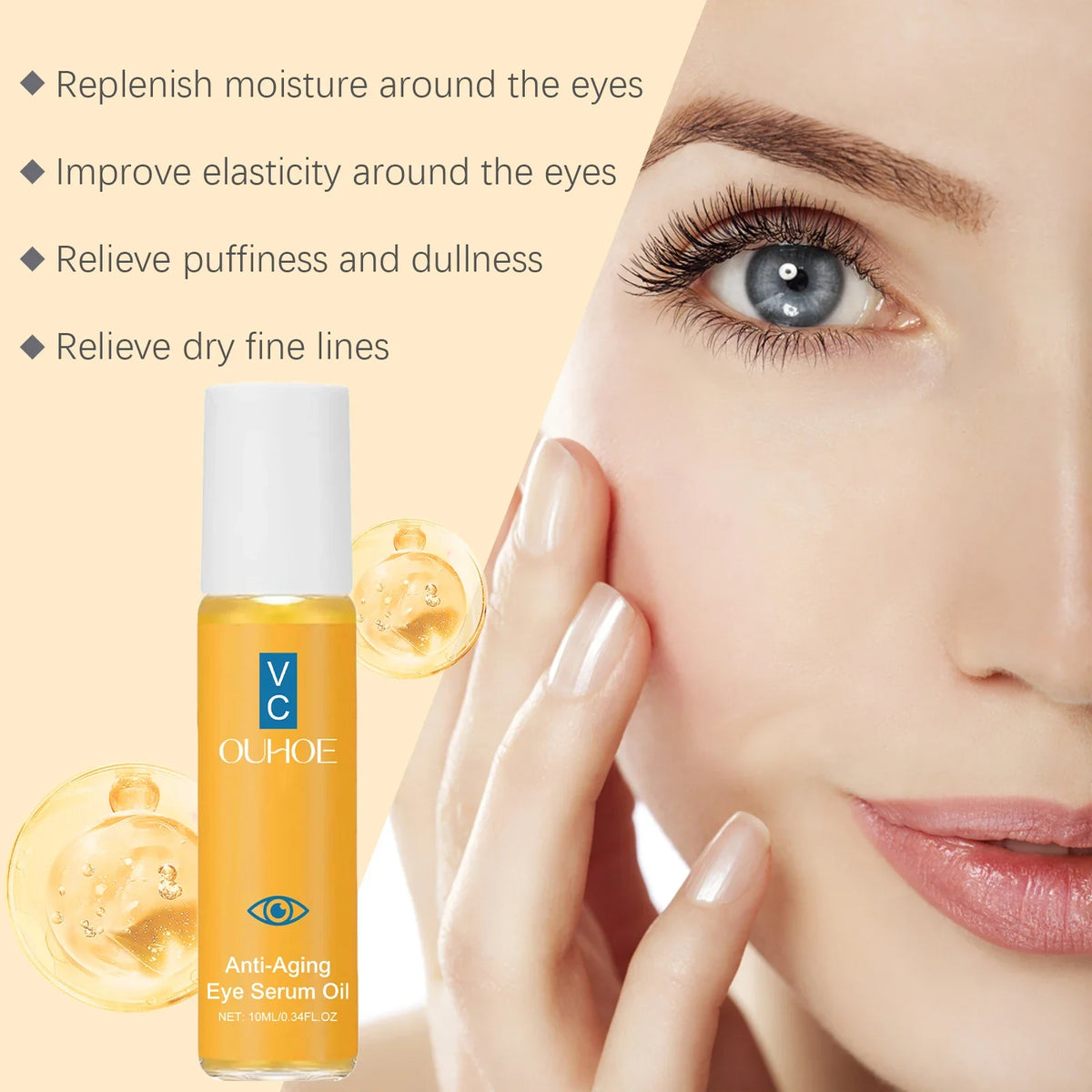 Anti-Aging Eye Serum Oil – Vitamin C & E, Dark Circles