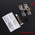 Punch-free Hasp Latch Door Lock Black Cabinet Locks Kids Safety
