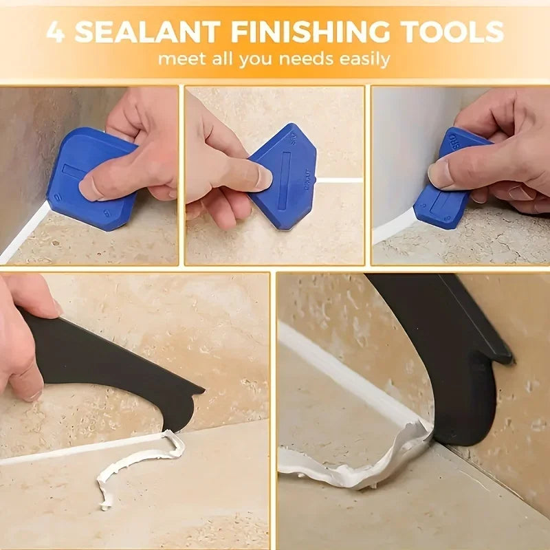 Versatile Silicone Caulking Professional Precision Tools Kitchens