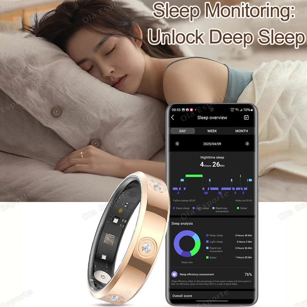 Ola Esporte Smart Ring – Heart Rate, SpO2 & Sleep Tracker
