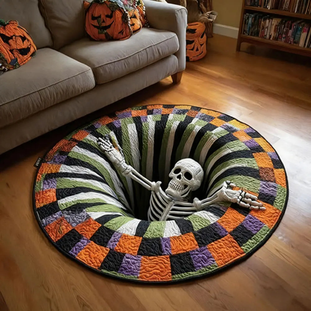 Halloween Optical Illusion Rug | Non-Slip Vortex Floor Mat
