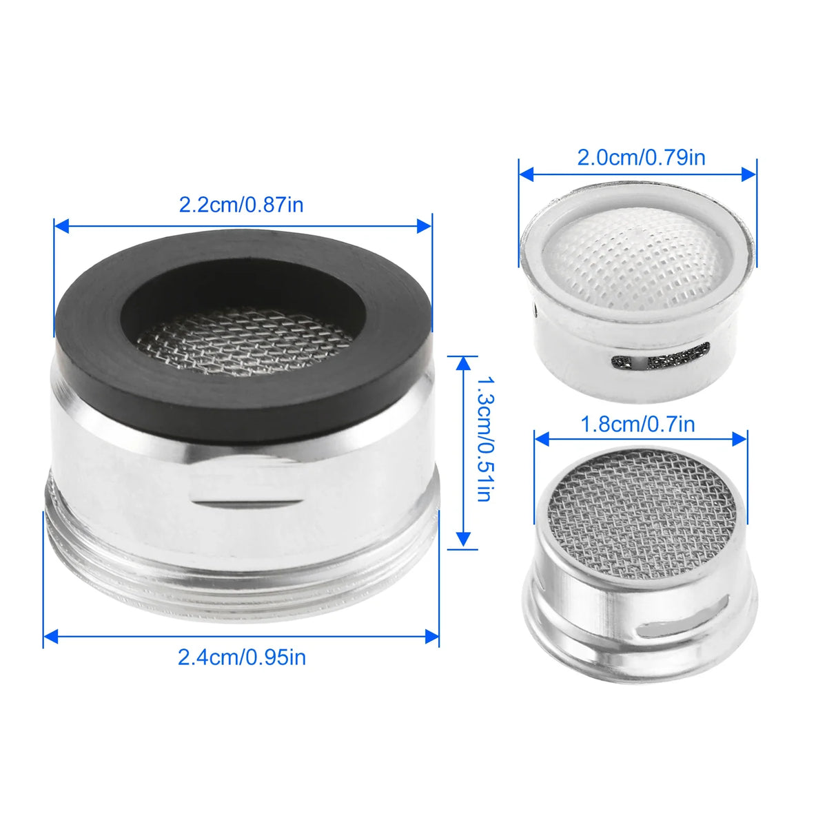 M24 Brass Faucet Aerator 304SS Filter Anti-Splash Water Saver