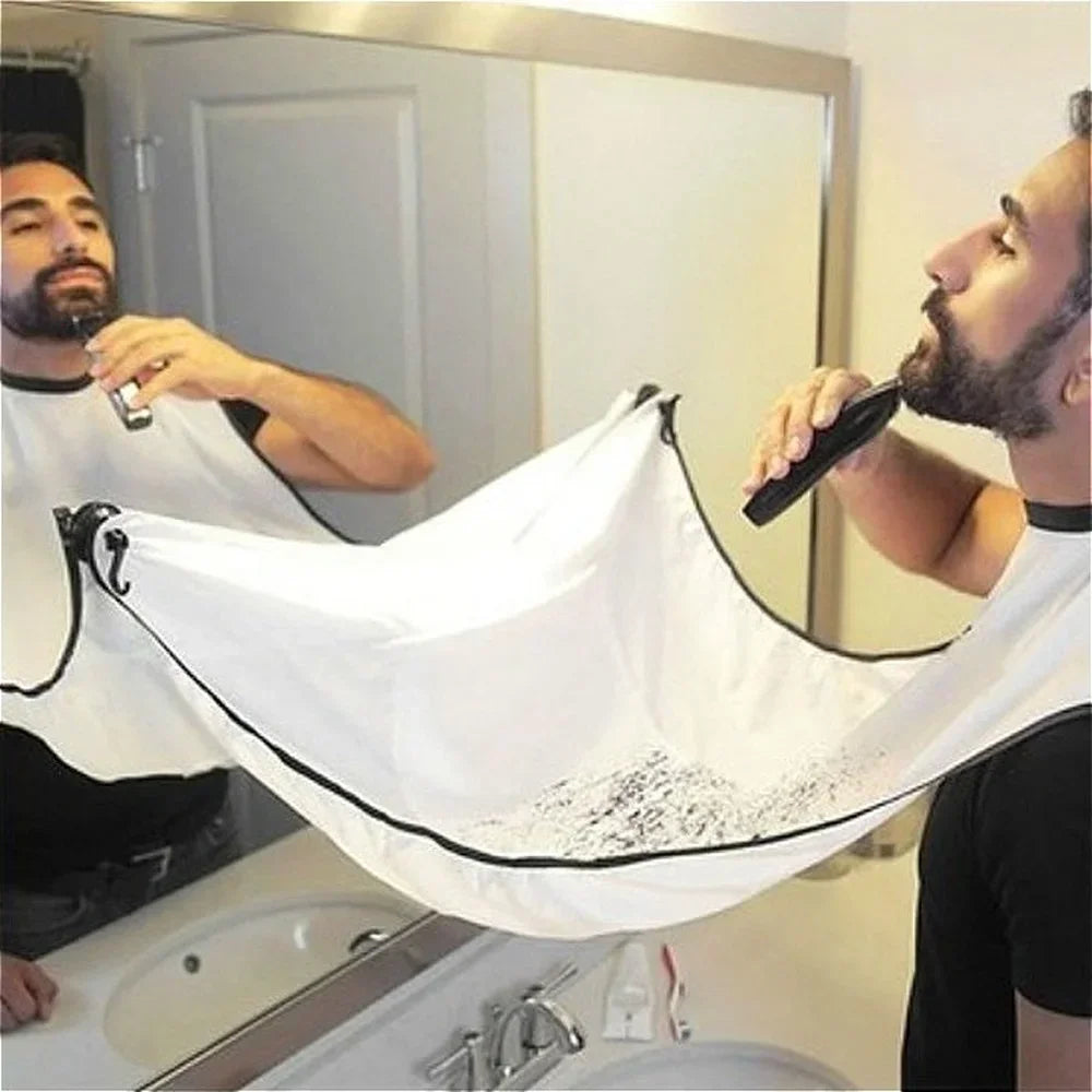 Men's Beard Shaving Apron – Mirror Suction Haircut Cape