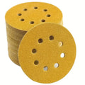 8 Holes Yellow Sandpaper Sanding Discs Grinder Car Woodworking Metal