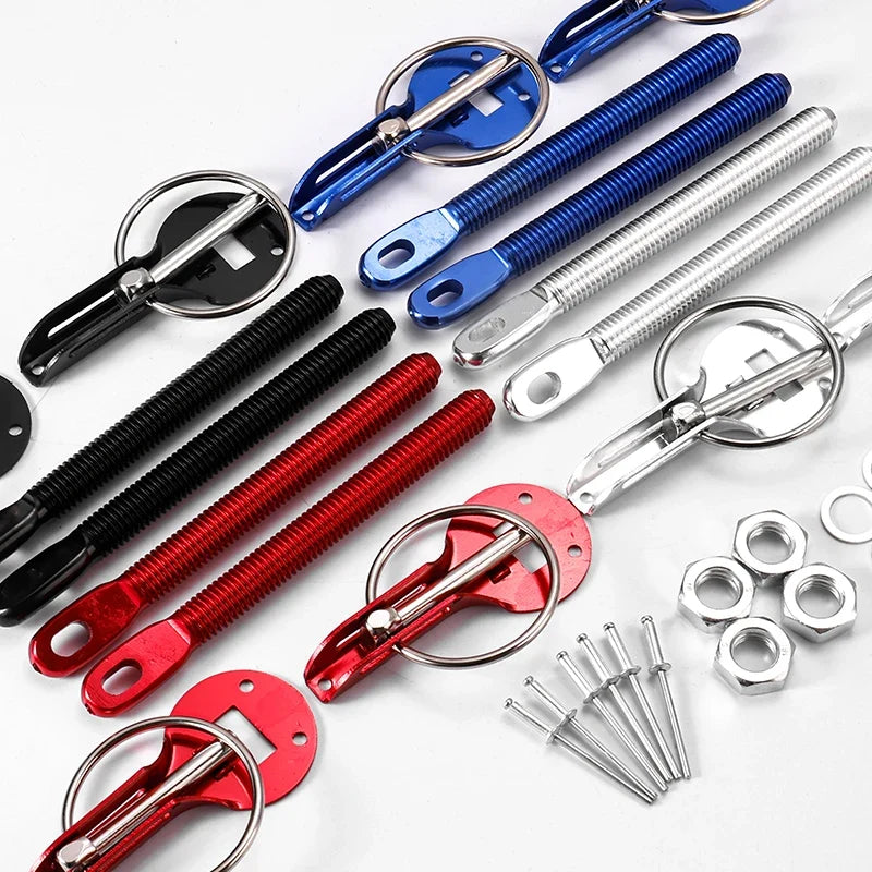 Aluminum Racing Hood Pin Lock Kit – Universal Bonnet Latch