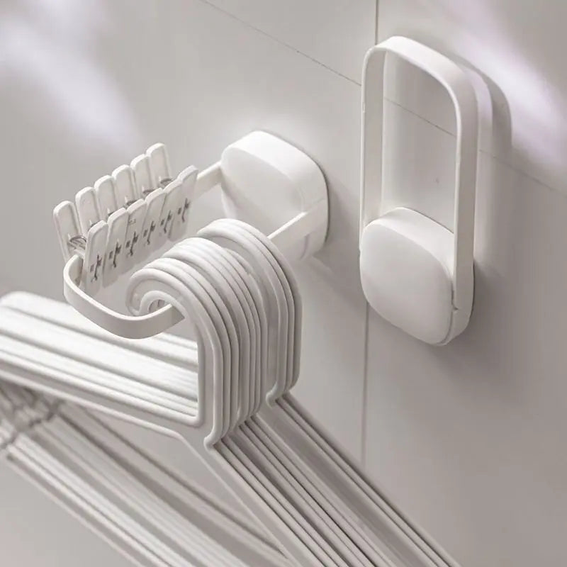 Hanger Storage Rack Adjustable Finishing No Punching Wall-mounted