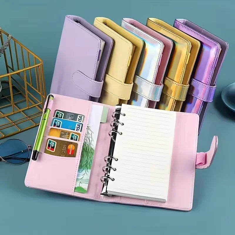 Vintage Refillable Notebook File Folder Notepad Cover Leather Ring