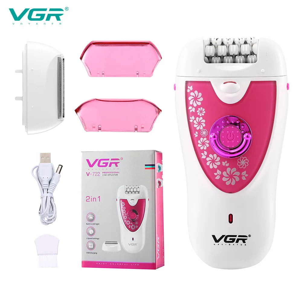 VGR V-722 Women's Multi-Function Electric Shaver & Epilator