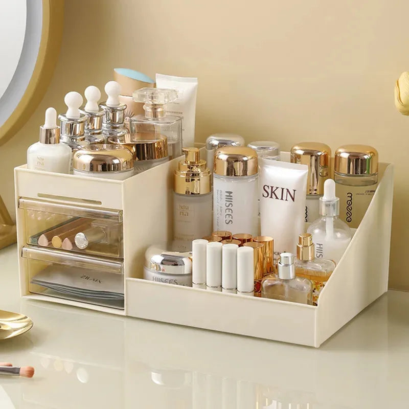 Transparent Drawer Makeup Box Dormitory Organizer Plastic Cosmetics